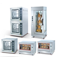 Four à poulet commercial haute capacité, électrique, en acier inoxydable, avec rôtissoire rotative pour restaurant et hôtel
