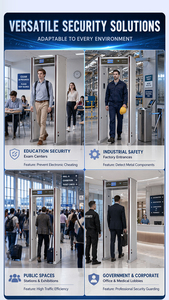 ประตูตรวจจับโลหะ KMS Archway ระดับอุตสาหกรร<span class=keywords><strong>ม</strong></span> โครงสร้างหนาพิเศษ พร้อ<span class=keywords><strong>ม</strong></span>ระบบอินฟราเรด นับจำนวนคน และเสียงเตือน สำหรับห้องจัดแสดงนิทรรศการ - Product Image 4