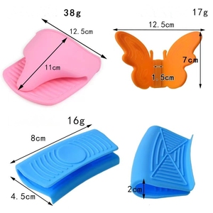 Mini guantes <span class=keywords><strong>de</strong></span> silicona engrosada para horno, manoplas antiescaldado para el hogar, cocina, microondas, hornear, pinza <span class=keywords><strong>de</strong></span> mano antideslizante - Product Image 4