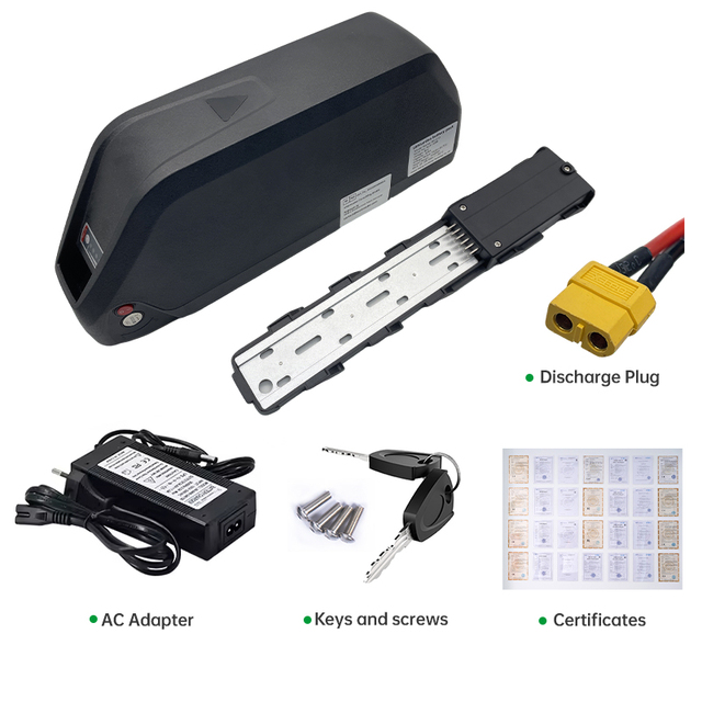 Hailong 48V 52V 30Ah High Capacity Ebike Battery with Charger, for 500W 750W 1000W 1500W Bafang Tongsheng Motor