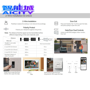 ระบบอินเตอร์คอมอัจฉริยะสำหรับบ้าน SQ 2026 Security Tuya Smart Home สำหรับวิลล่า ทำงานร่วมกับสวิตช์ POE ระบบควบคุมประตูและประตูรั้วแบบคู่ - Product Image 3