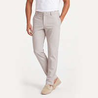 Nouveau pantalon de costume pour homme en coton et élasthanne de haute qualité, coupe slim, taille élastique, tissu sergé extensible, pantalon technique, vente en gros