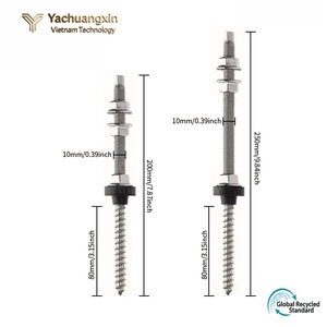 ตะขอเกี่ยวสแตนเลสแบบเรียบ ปรับความยาวได้ พร้อมแกนเกลียว - Product Image 3