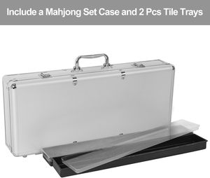 Étui de protection en aluminium avec plateaux pour tuiles de mahjong (tuiles non incluses, 2 pièces/ensemble, taille applicable 1,2 * 0,9 * 0,5 pouces) - Product Image 3
