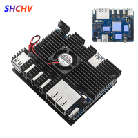 Boîtier métallique en aluminium Orange Pi 5 Plus Câble compatible 4K HD Adaptateur secteur Carte SD Module sans fil Kits de modules électroniques