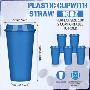 Gobelet isotherme portable en plastique réutilisable de 16 oz, le plus vendu, avec couvercle personnalisable pour le camping - Product Image 2