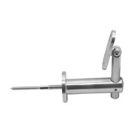 Main courante en acier inoxydable moderne pour escalier, balustrade, support en verre, fixation murale