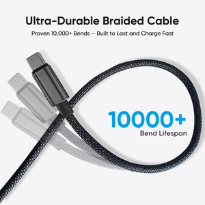 New PD 100Watt nylon bện 1m chiều dài USB A để Loại C nhanh chóng sạc cáp Adapter Sạc nhanh cáp với LED hiển thị - Product Image 4