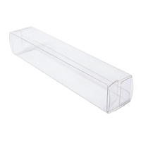 Boîte d'emballage rectangulaire transparente recyclable en PET/PVC sur mesure, impression UV, matériaux recyclés, logo personnalisé pour la pâtisserie et l'artisanat