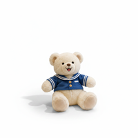 Ours en peluche marin personnalisé pour anniversaire, taille et couleur sur mesure, logo OEM ODM, jouet en peluche en polyester et coton PP