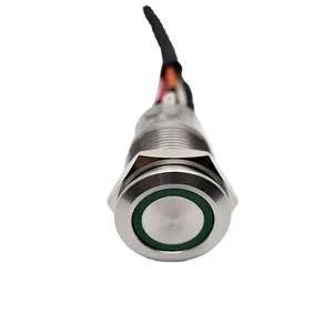 Interruptor de botão de metal de 12mm, interruptor instantâneo automático, redefinição normalmente aberta, vermelho, verde, amarelo, azul, branco, 3v, 6v, 12v, 24v, 220v