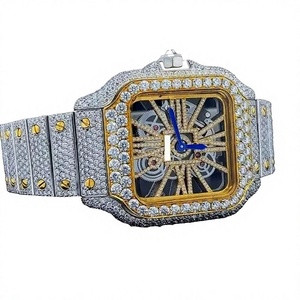 Montre mécanique de luxe pour homme, boîtier carré en acier inoxydable, verre saphir, chiffres romains analogiques, fermoir déployant - Product Image 1