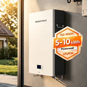 แบตเตอรี่พลังงานแสงอาทิตย์ติดผนัง 48V/51.2V 5-10kWh รองรับการสื่อสารแบบ CAN รับประกัน 10 ปี ระบบจัดเก็บพลังงานภายในบ้านแบบออลอินวัน - Product Image 1