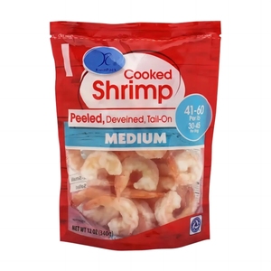 Crevettes trois côtés joint fond plat étanchéité debout pochette congelée fruits de mer algues calmar saumon <span class=keywords><strong>concombre</strong></span> de mer mylar sac de nourriture - Product Image 1