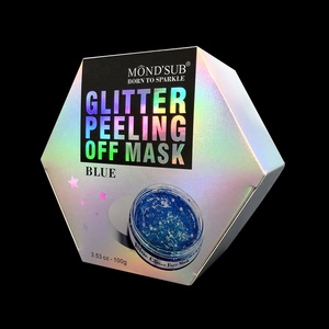 <span class=keywords><strong>Masque</strong></span> facial <span class=keywords><strong>peel</strong></span>-<span class=keywords><strong>off</strong></span> hydratant et liftant à <span class=keywords><strong>paillettes</strong></span> bleues, marque privée, effet étoile scintillante - Product Image 3