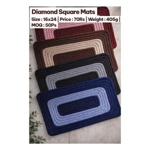 Diamond Square 16x24 Anti-Slip Polyester Door <b>Mat</b> 40x60cm Soft Floor <b>Mat</b> with Animal Print for Home Hotel or <b>Bathroom</b> Use - Product Image 3