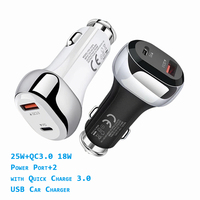 Oem Duo Port New Gan Gos Kit de carga 18W 20W 30W 38W 12V 32V Usb 3,0 Qc3 Ai Qi2 En 5V 3A Ce Rc Mi Pd Tipo C Cargador de coche
