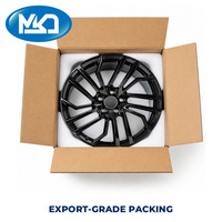 Jantes en alliage d'aluminium forgé noir brillant à rayons multiples en Y, PCD ET personnalisés pour véhicules allemands, modification 20 pouces 5x114.3