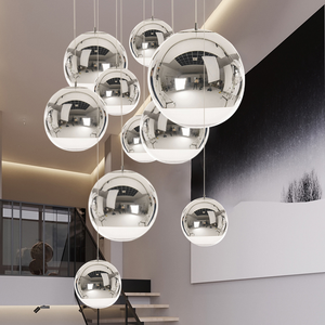 Lampe suspendue de style nordique minimaliste postmoderne pour comptoir de bar, <span class=keywords><strong>lustre</strong></span> créatif en verre en forme de bulle pour l'éclairage domestique - Product Image 4