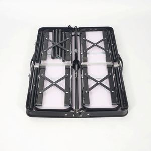 Outdoor Indoor Picnic Wood Color Foldable Table and Chairs <b>Set</b> Plastic <b>Folding</b> Furniture - Product Image 5