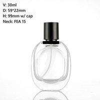 Flacons de parfum de luxe personnalisés, bouchon magnétique plat, 100 ml, 3,4 oz, flacons de parfum en verre avec emballage en boîte, flacon pulvérisateur de 30 ml
