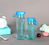 Bouteilles d'eau courante colorées scellées portables en cristal créatif personnalisées de 350ml 500ml bouteille d'eau en verre