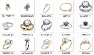 Conceptions personnalisées Bagues en perles <span class=keywords><strong>de</strong></span> fiançailles <span class=keywords><strong>Zales</strong></span> Bijoux en or jaune 14 carats Perles d'eau <span class=keywords><strong>de</strong></span> mer en vrac Beaux motifs magnifiques - Product Image 6