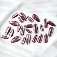 Offre Spéciale – Ongles Artificiels Œil de Chat de Haute Qualité (24 pièces) – Vente en Gros Usine – Ongles en ABS Réutilisables – Faux Ongles à Pression de Haute Précision