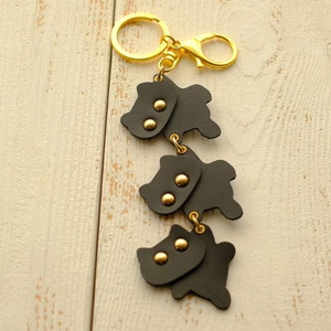 Cute cat-shaped leather keychain, <b>bag</b> <b>charm</b>, couple keychain, DIY gift. - Product Image 4