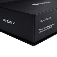 Boîtes cadeaux magnétiques haut de gamme pour accessoires de téléphonie mobile avec carte NFC personnalisée, emballage rigide en carton à clapet
