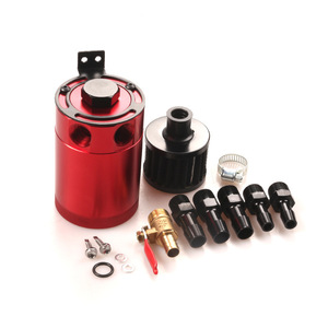 Bidon de récupération d'huile en aluminium avec filtre à air pour système de lubrification de moto OCC-1023 noir - Product Image 3