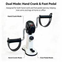 Mini vélo d'exercice à double ventouse, manivelle et pédales, en acier et plastique, écologique, portable, pour entraînement des bras et des jambes, musculation à domicile