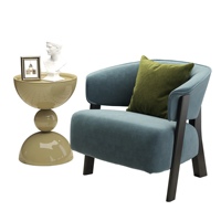 Fauteuil de salle à manger italien de luxe moderne et minimaliste, design nordique rétro, en tissu léger, pour chambre, appartement, maison, bureau