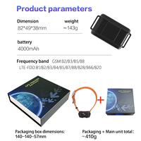 Collar de Caza Inalámbrico 4G LTE WiFi GPS, Mini Rastreador LBS Impermeable para Perros con Soporte para PC, 1 Año de Garantía