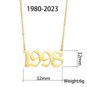 <span class=keywords><strong>2023</strong></span>ใหม่สร้อยคอสแตนเลสชุบทองเครื่องประดับที่กำหนดเองชื่อสร้อยคอส่วนบุคคลแผ่นป้ายสร้อยคอที่มีคุณภาพสำหรับผู้หญิง - Product Image 4