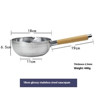 Yolecen japonais Yukihira acier inoxydable aluminium fond plat soupe marmite pour nouilles bouillie épicée chaude Ramen nouilles instantanées