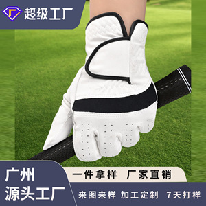 Guantes de golf antideslizantes, resistentes al desgaste, transpirables, de piel de cordero, unisex, para entrenamiento de golf - Product Image 3