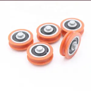 OEM PA6 PA66 Nylon Pulley Shower Room Special Pulley With V/U Groove Roller Wheel Protruding Bearings