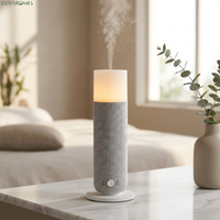 Diffuseur d'arômes sans eau à double fluide, esthétique, enveloppé de tissu, machine à brume froide, contrôle par application pour la maison et les chambres d'hôtel