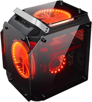 Boîtier d'ordinateur de jeu ATX ZeroMaster Full Tower en alliage d'aluminium avec ventilateurs de refroidissement et refroidissement par eau, verre trempé pour les joueurs de PC