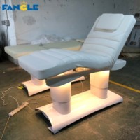 Cama de pestañas eléctrica de lujo Mesa de masaje y cama 4 motores Cama facial Salón de belleza de pestañas