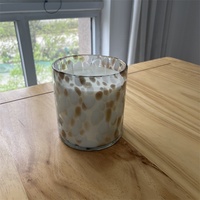 Bocaux à bougie en verre coloré pot à bougie en verre or rose avec design