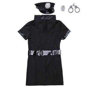 Topi Borgol Lencana l Seragam Polisi Wanita Setelan Seragam Peran Bermain Godaan Setelan Lingerie - Product Image 2