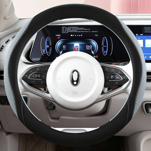 Housse de volant de voiture en cuir PU Nappa de créateur, antidérapante, universelle pour femmes, 36 cm 38 cm, pour Ford et <span class=keywords><strong>Volkswagen</strong></span> - Product Image 2