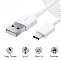 Kabel pengisi daya USB tipe-c 1.2m, kabel Data cepat Pvc untuk kabel Data Samsung tipe c 1m gaya asli