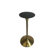 Pieds de table modernes en acier inoxydable pour extérieur et bureau à domicile, base en forme de corne de tulipe, quincaillerie pour mobilier de bar haut