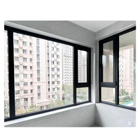 Aluminium villa-raam met thermische breuk, verborgen afwatering, Duitse Roto roestvrijstalen draai-kiep systeem, Low-E glas