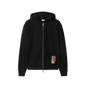 Nouveauté, sweat-shirt d'athlétisme pour homme, noir, hiver, fermeture éclair, logo brodé, design décontracté, haute qualité, tissu nylon/coton - Product Image 1