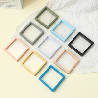 Boîte flottante transparente en film PVC anti-poussière pour colliers, bagues, bijoux, nail art, base de présentation et de rangement pour objets anciens et pièces de monnaie de 5 mm