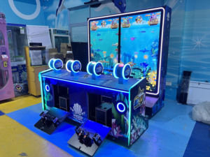 Machine d'arcade de pêche en haute mer Dreamland à pièces 4 joueurs Grand écran sous l'eau Machine de jeu de rachat de billets du monde - Product Image 4